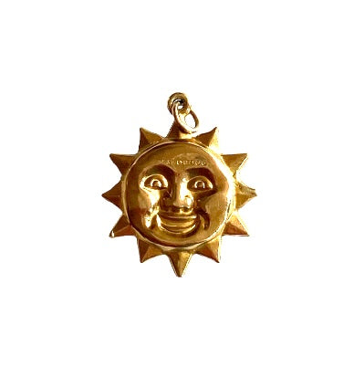 9ct 375 vintage gold sun charm