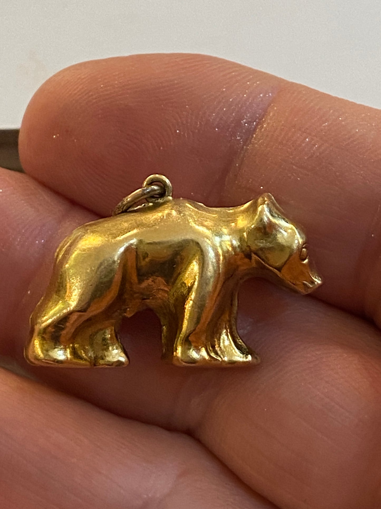 9ct vintage polar bear charm / pendant. by Georg Jensen, circa 1970 HOLLOW