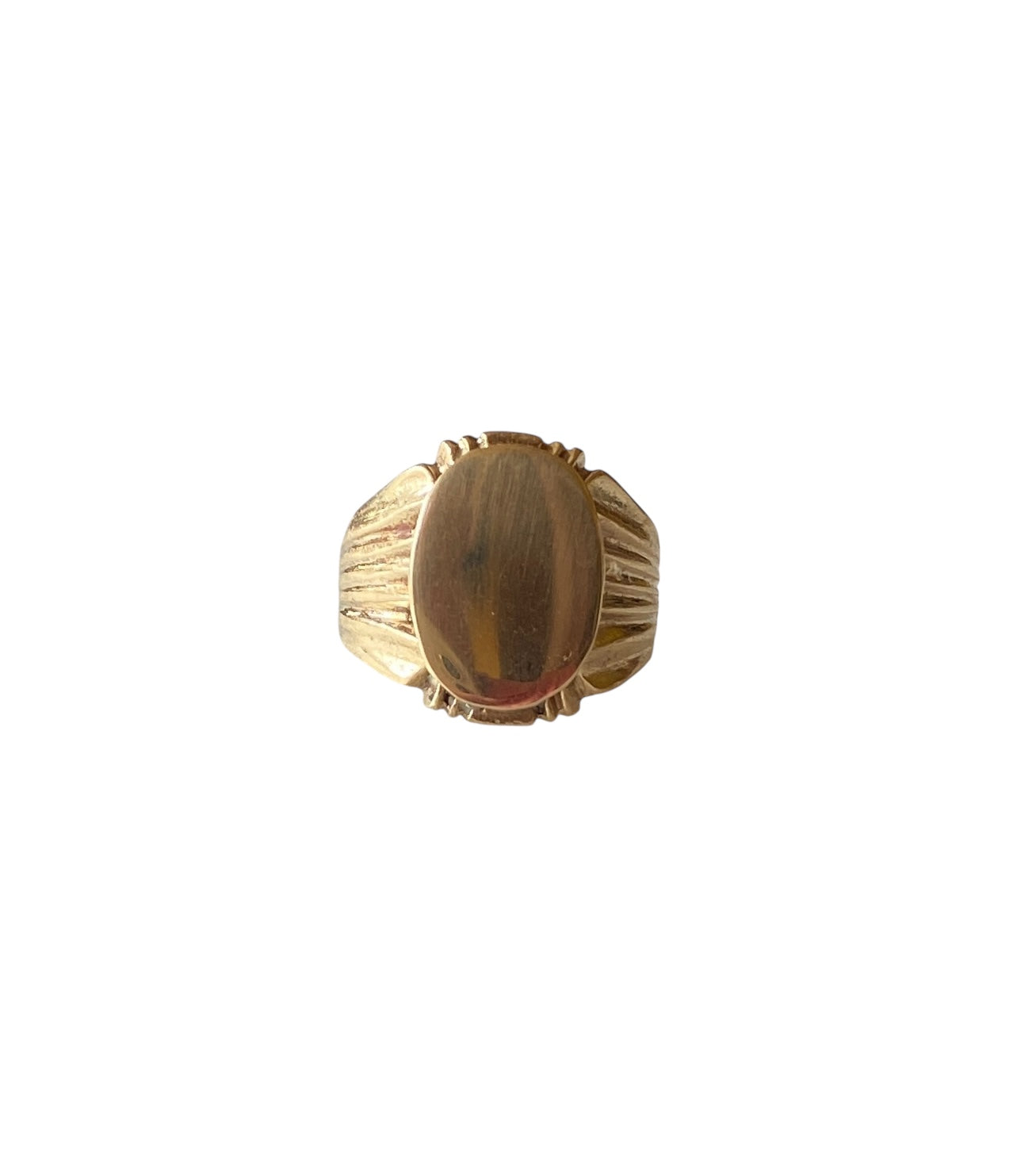 9ct vintage signet ring . unisex size M 1/2 circa 1989