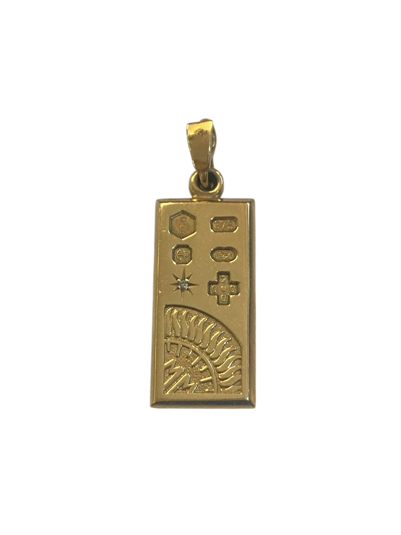 9ct limited edition ingot circa 2000. 8g pendant / charm