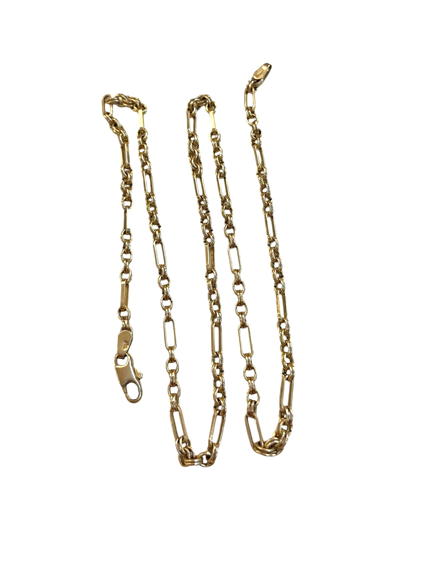 9ct vintage chain, versatile fancy link 18 1/2 inches 47cm