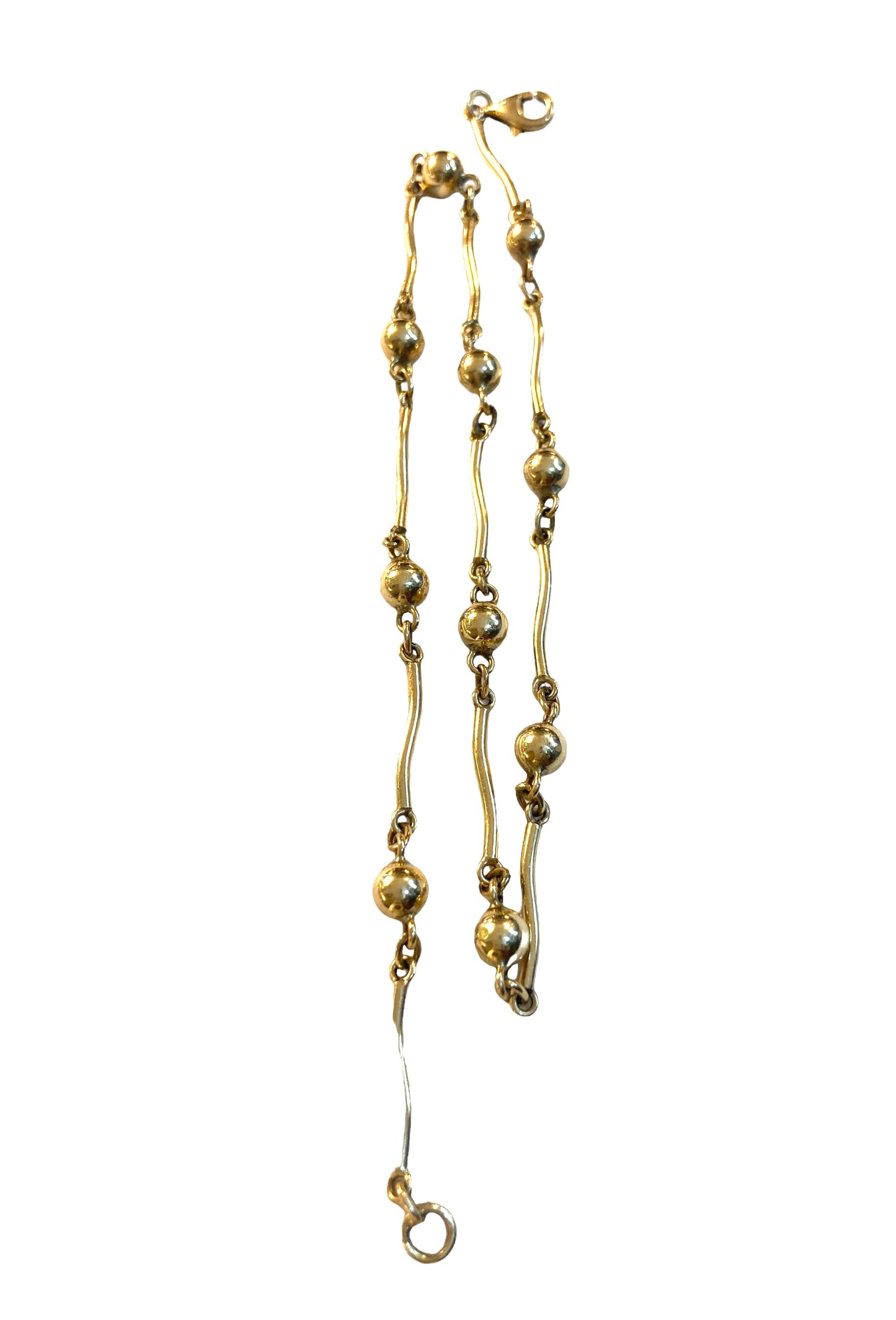 9ct vintage ball and bar chain 16 inches 11.6g 41cm