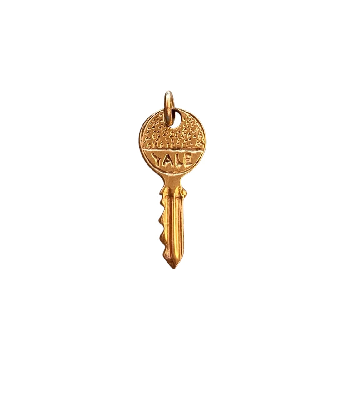 9ct vintage gold yale key charm circa 1963