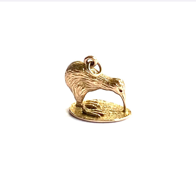 9ct vintage kiwi charm gold