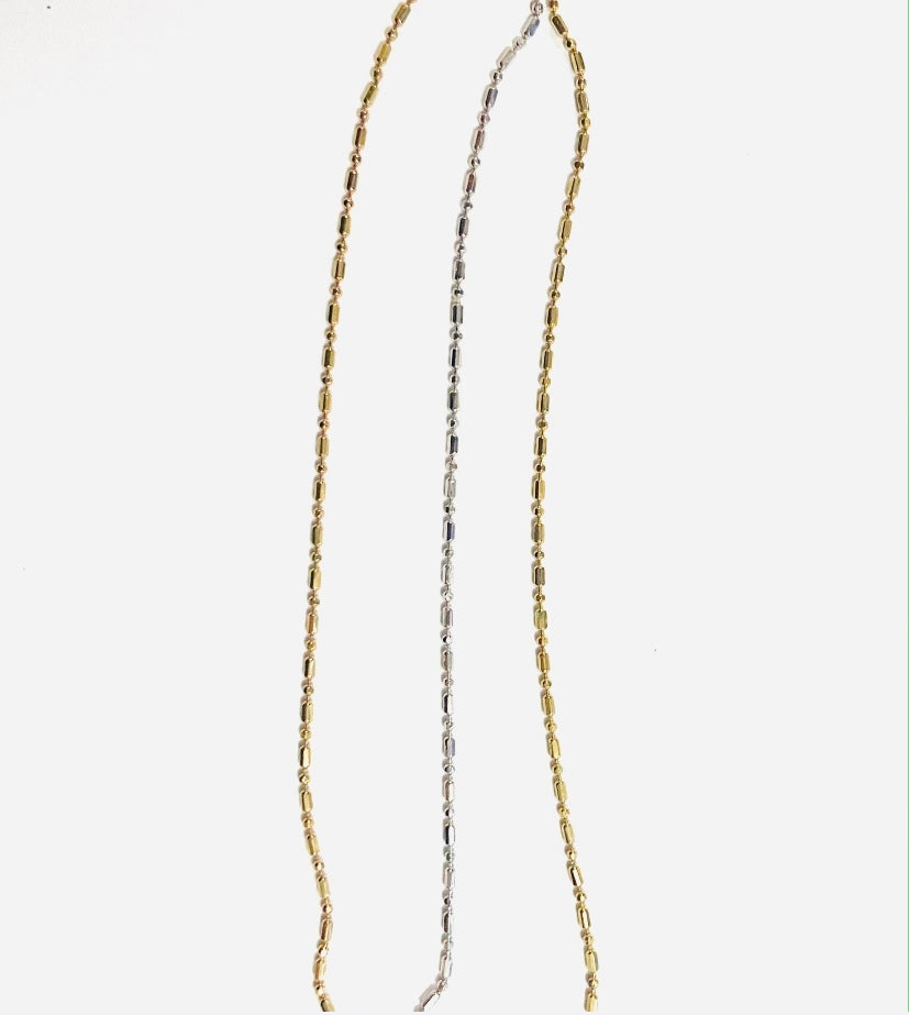 18ct two colour gold bracelet pre owned