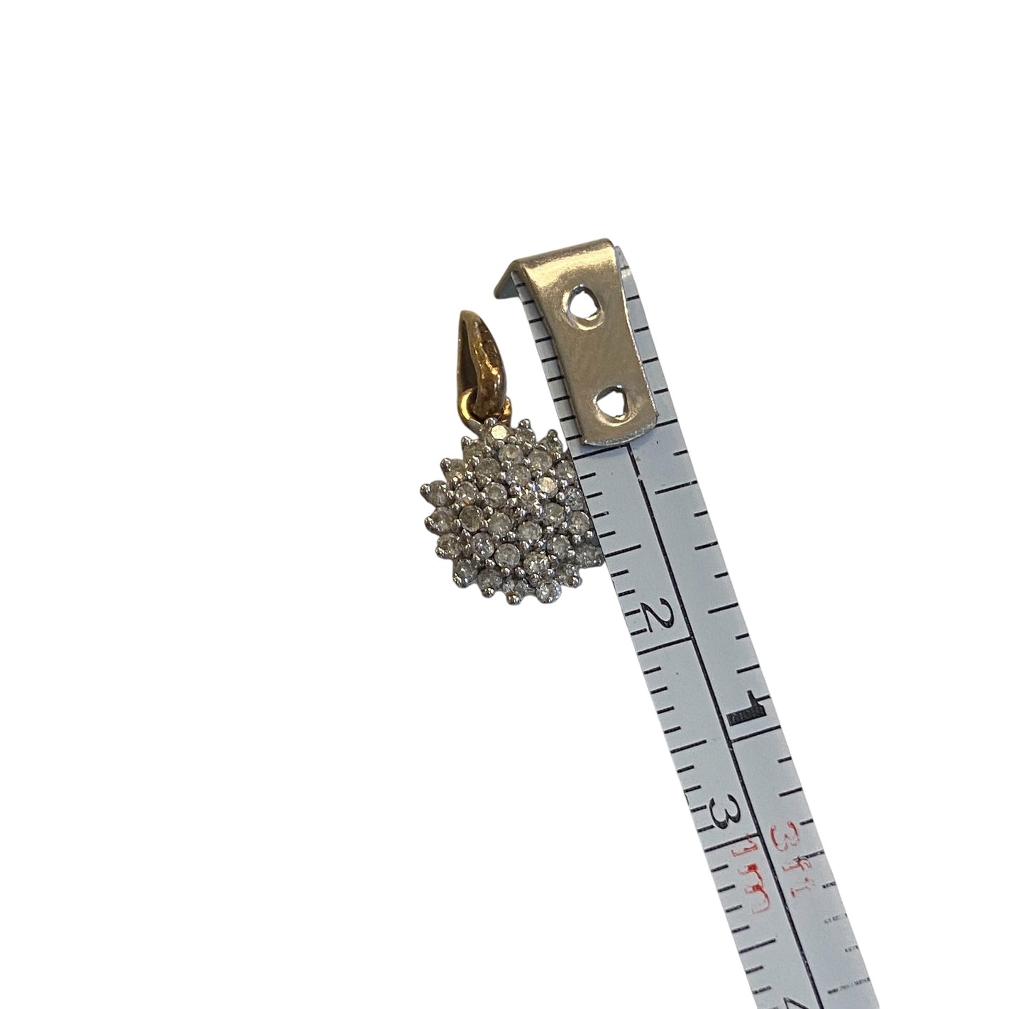 9ct vintage diamond cluster charm / pendant