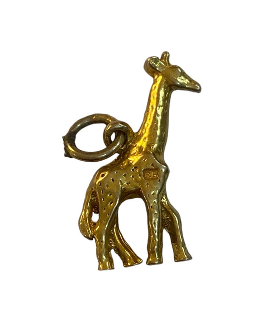 9ct vintage giraffe charm / pendant circa 1967