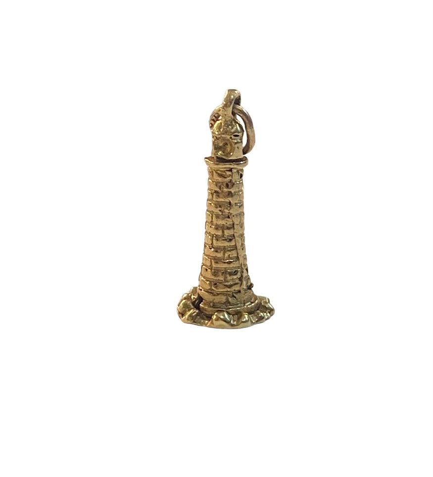 9ct vintage lighthouse charm circa 1960