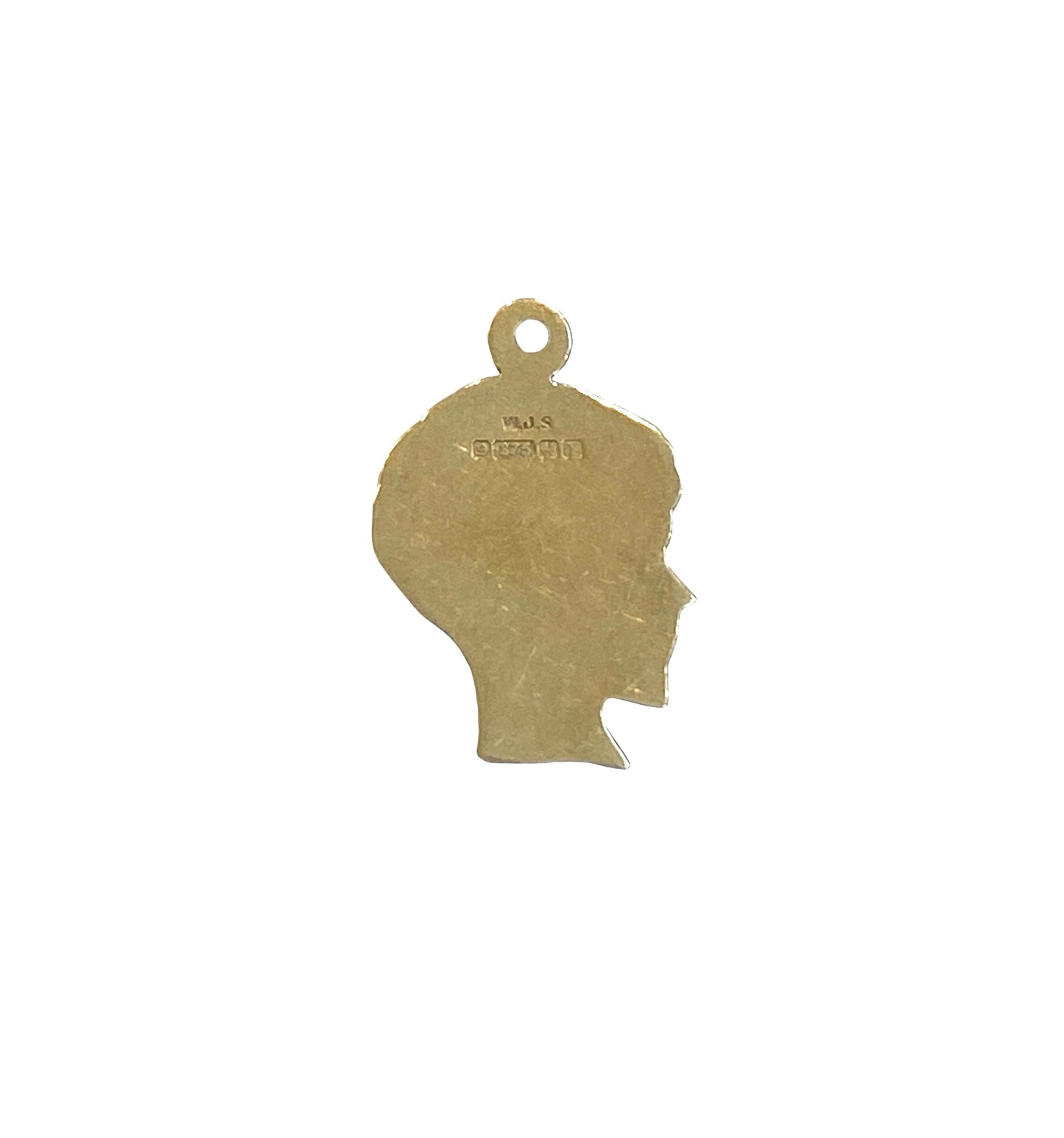 9ct vintage silhouette of a boy charm circa 1973 Birmingham