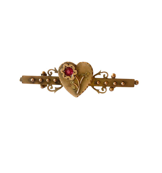 9ct victorian sweetheart brooch circa 1897 by William Twigg
