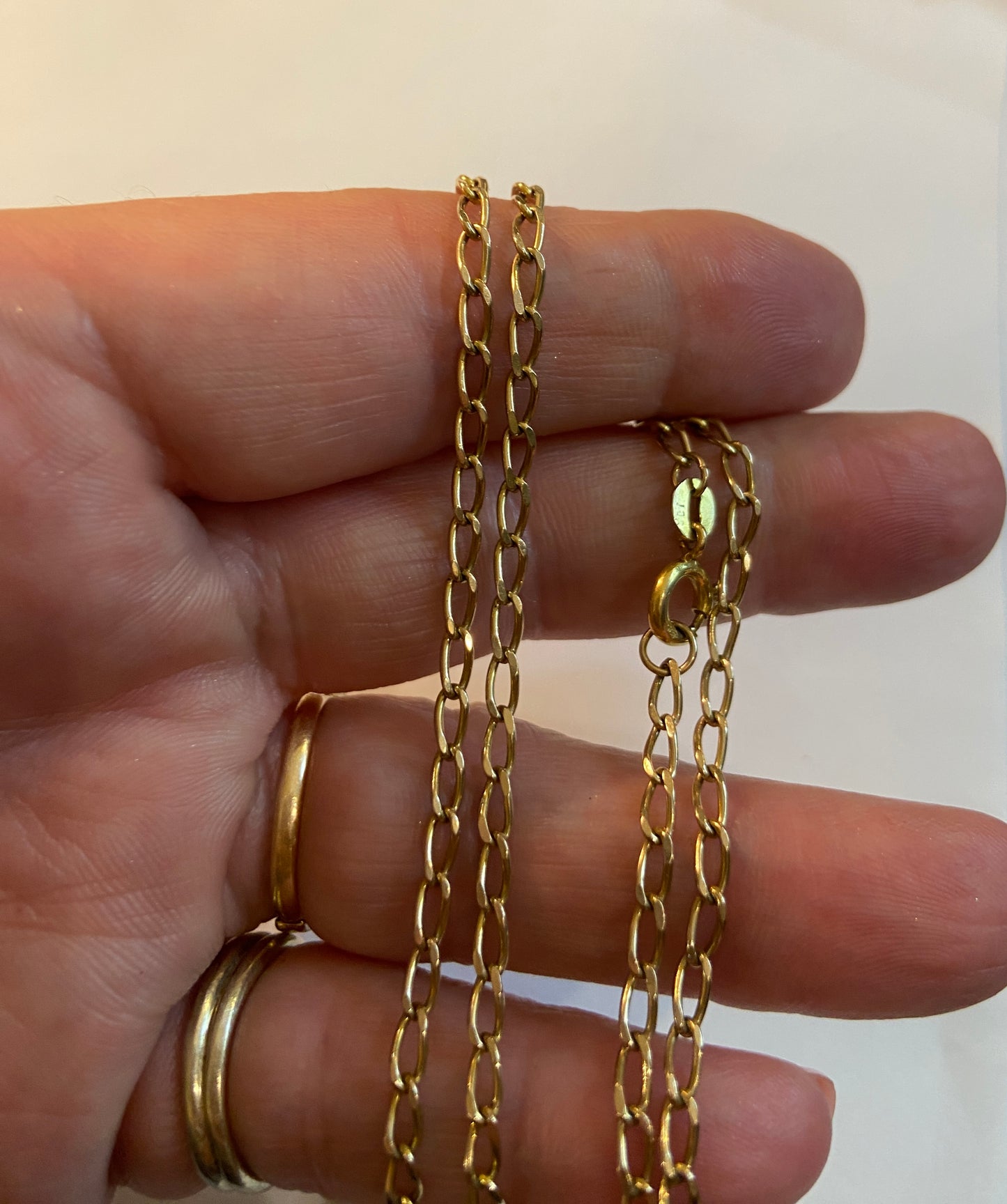 9ct vintage curb link chain 21 inches long 6.2g