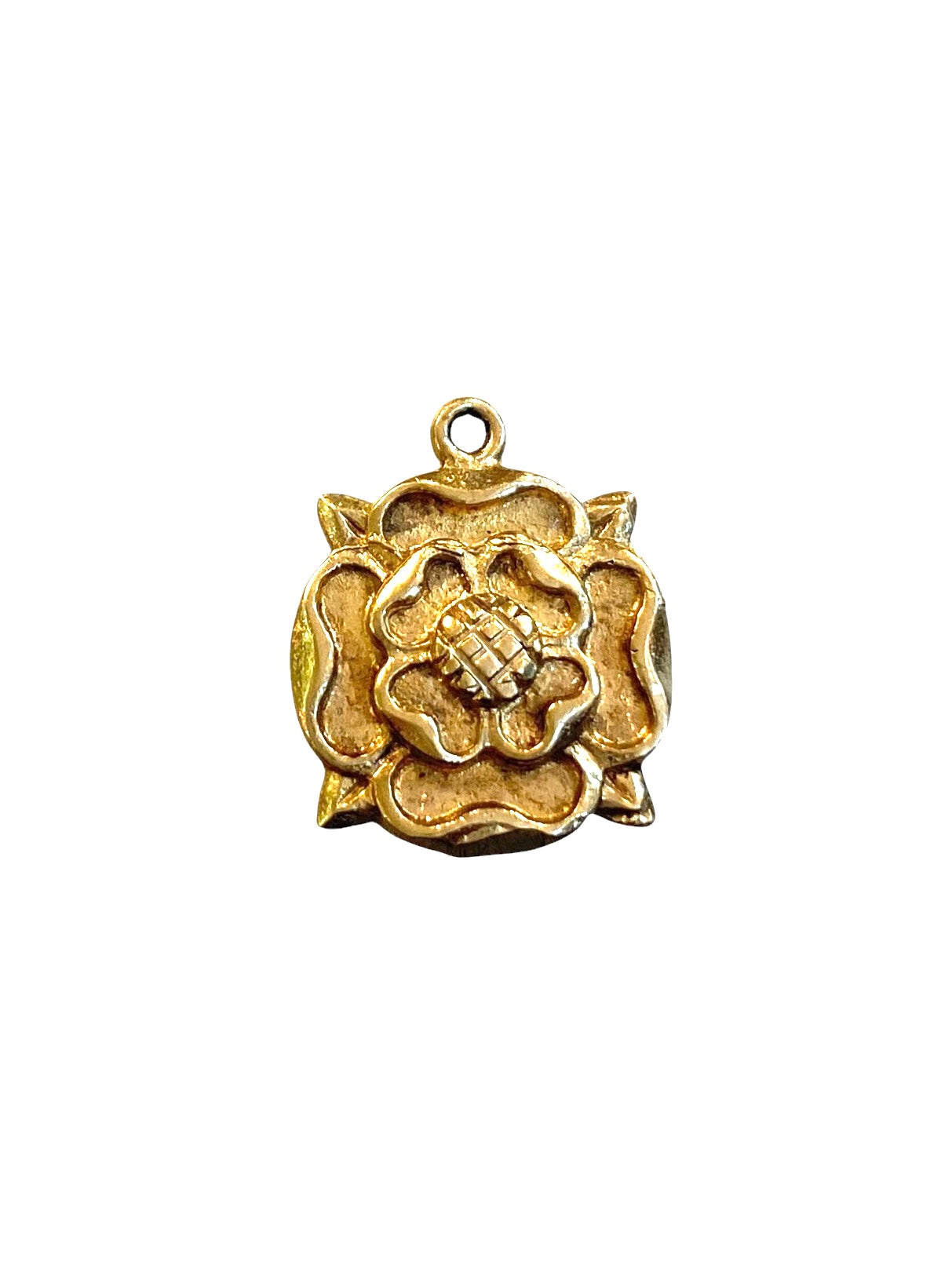 9ct vintage English rose charm circa 1979