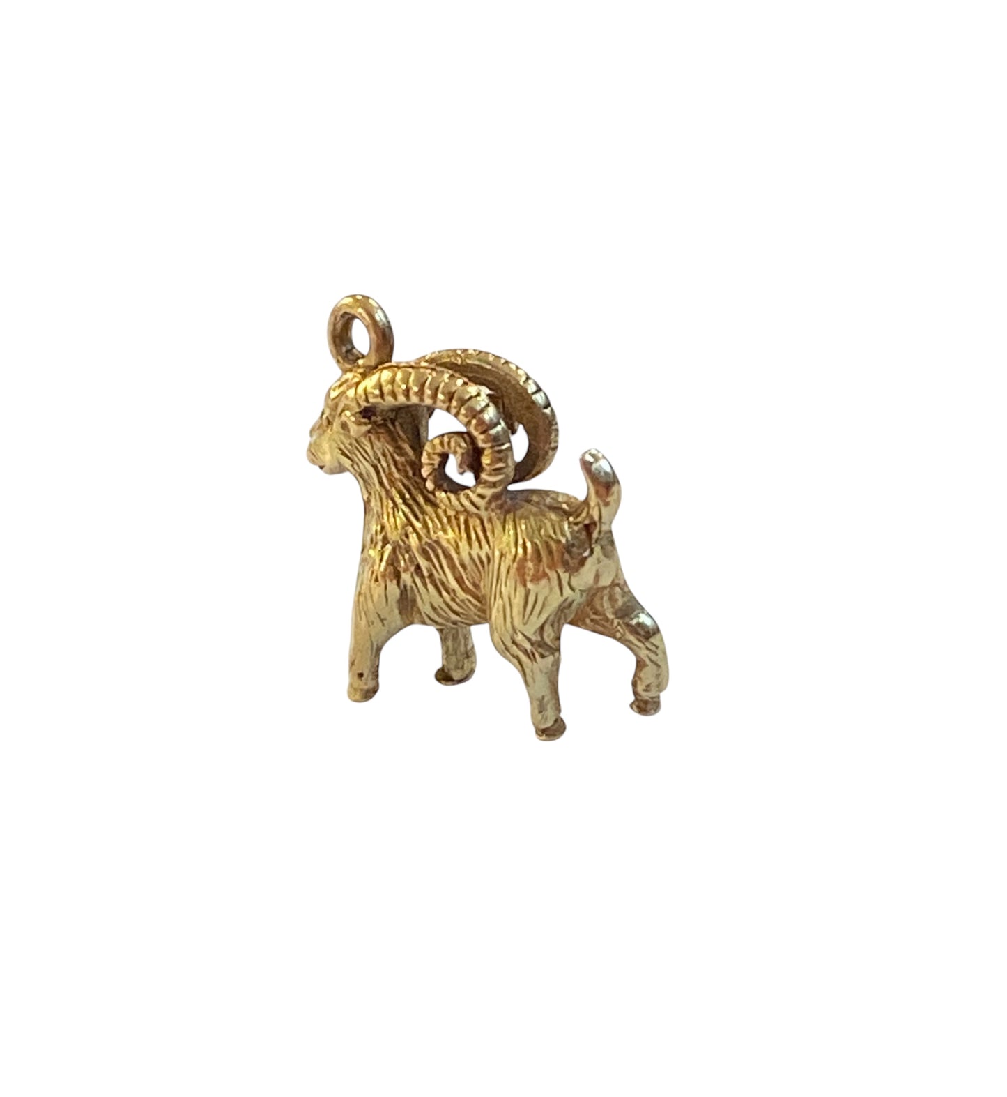 9ct vintage ram charm, Aries charm, circa 1959