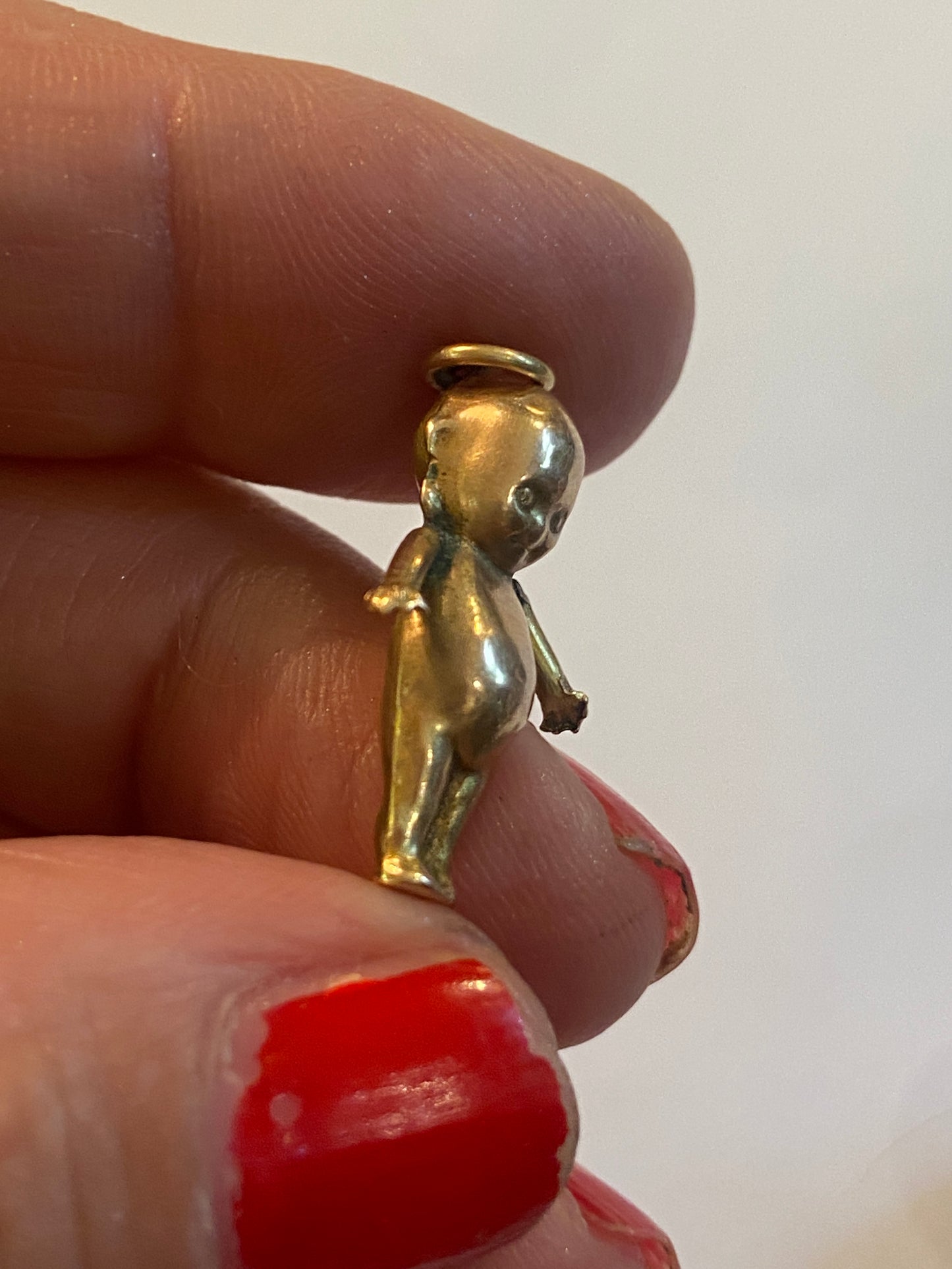 9ct 375 Antique rare gold Kewpie doll charm / pendant circa 1919