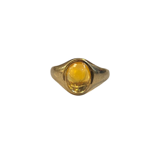 9ct vintage citrine ring circa 1963 ring size Q