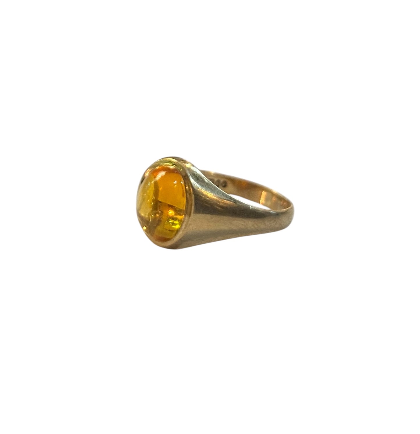9ct vintage citrine ring circa 1963 ring size Q