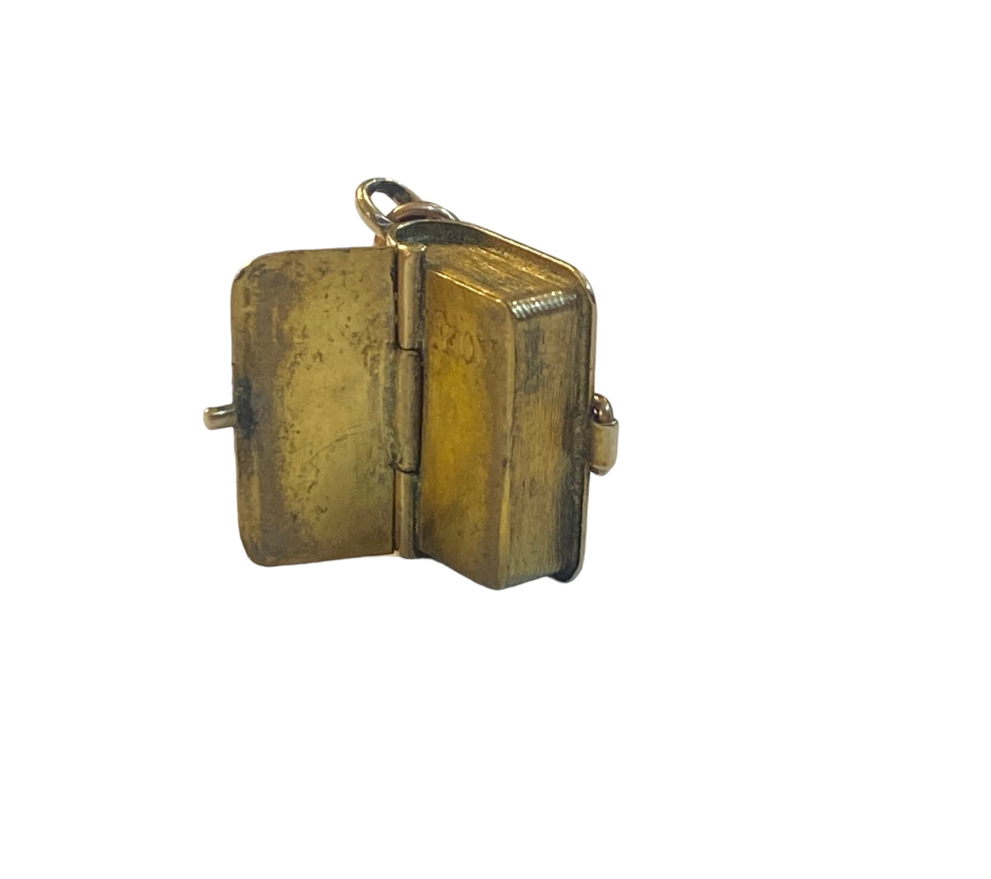9ct vintage book charm 'London town' opening