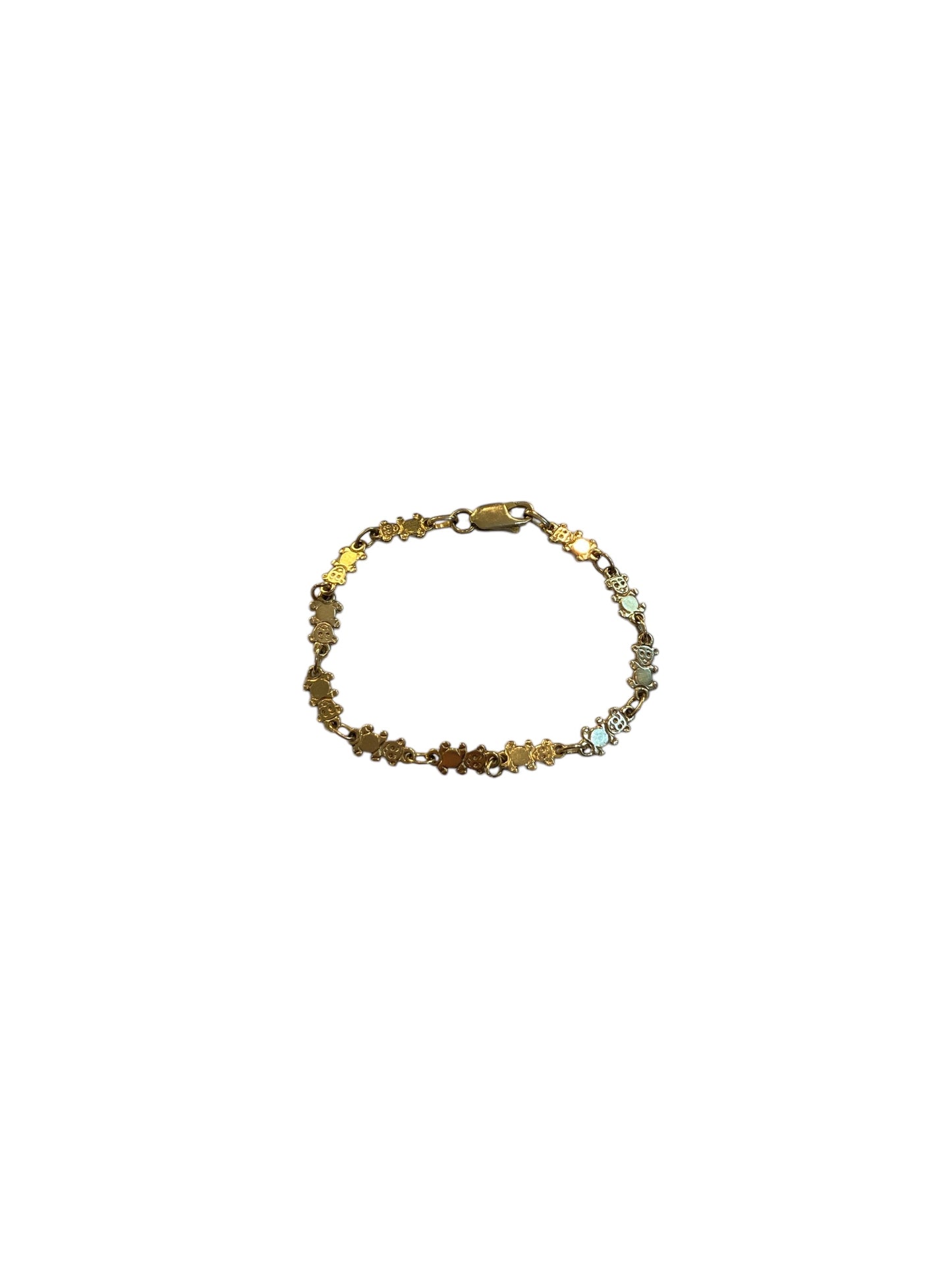 9ct baby bracelet with teddy bears
