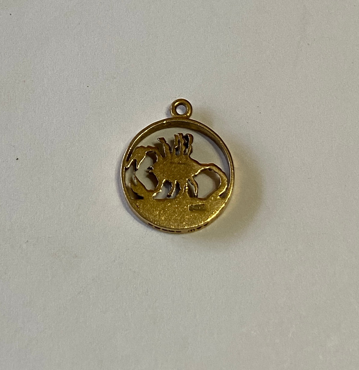9ct vintage scorpio charm circa 1965