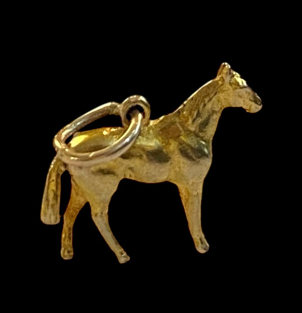 9ct vintage Horse charm circa 1957 1.6g