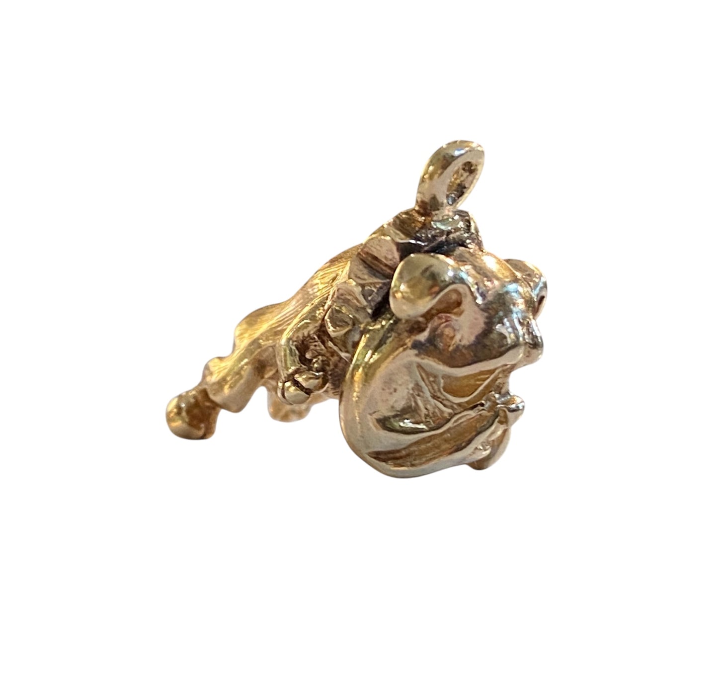 9ct vintaged solid bulldog charm / pendant .