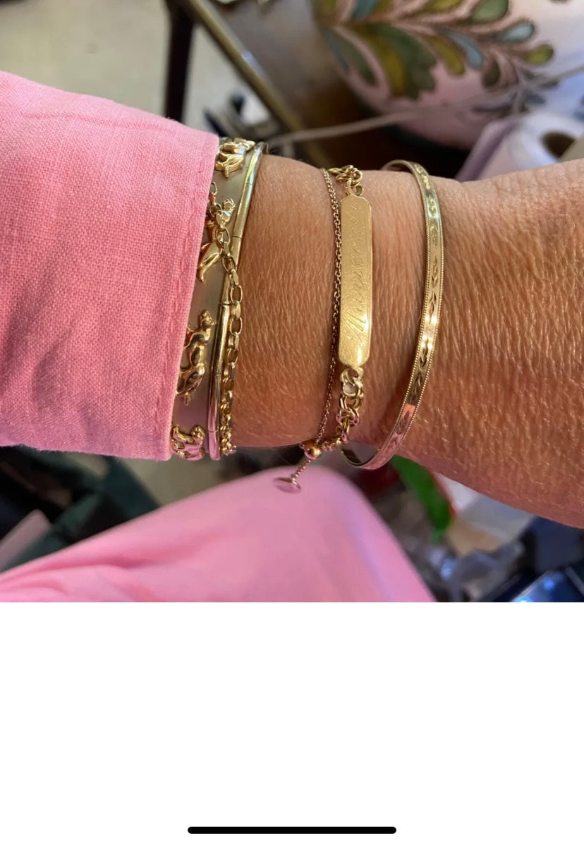 9ct 375 pre owned bangle / slave bangle 4.5g