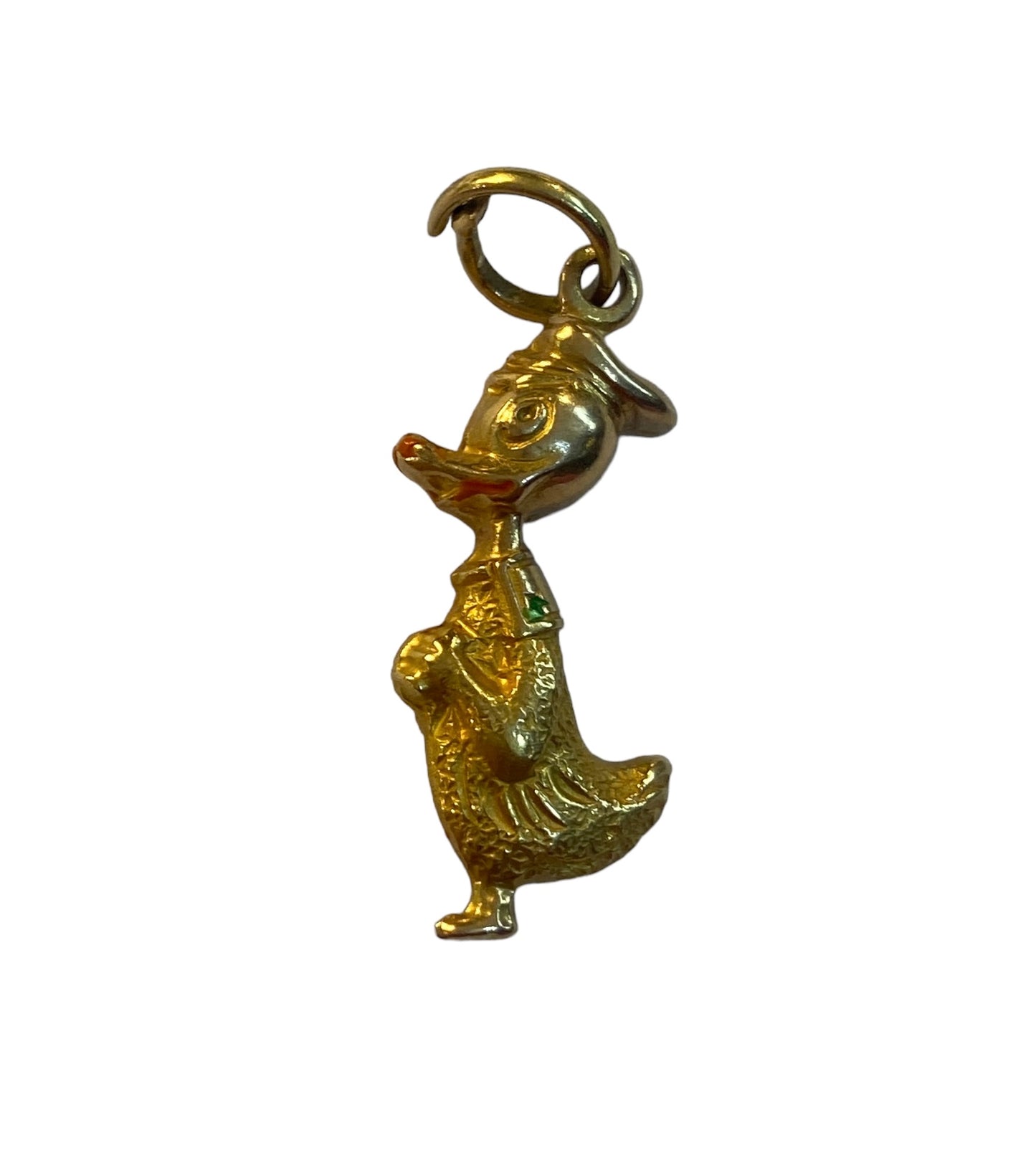 18ct 750 gold cartoon sailor duck charm /pendant 2.0g