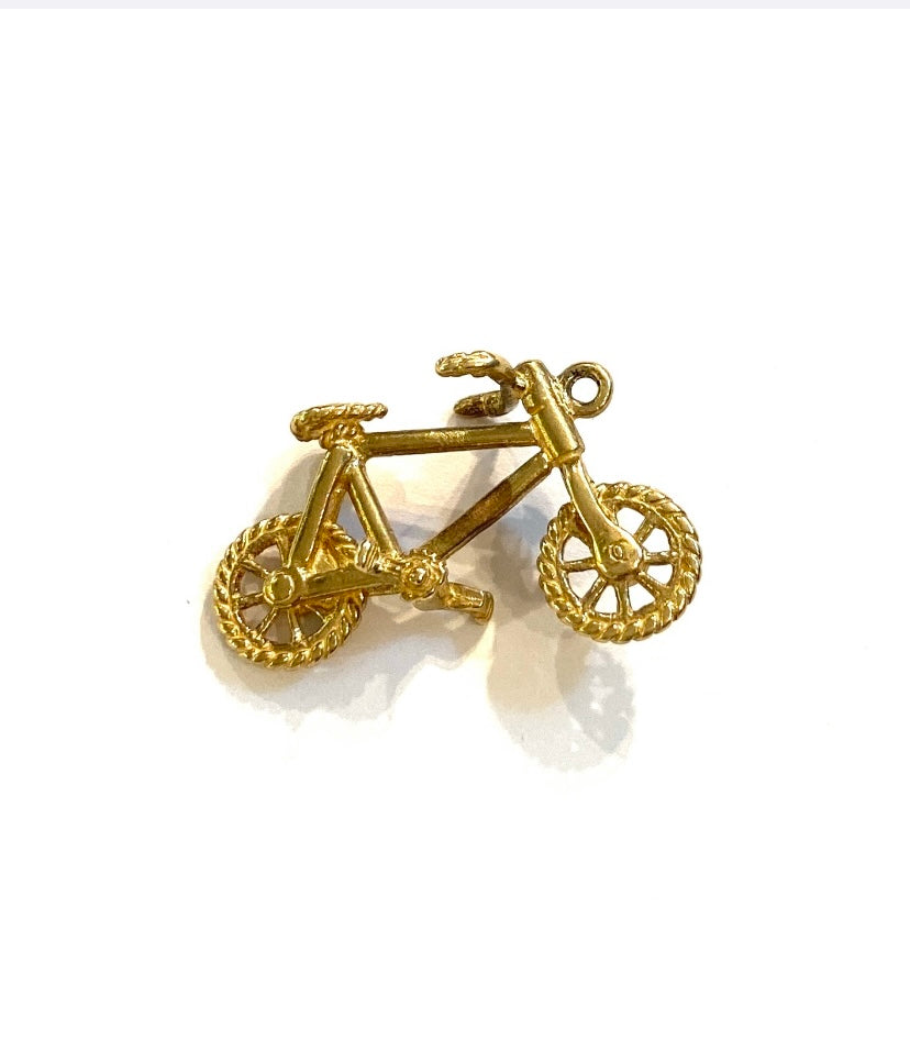 9ct 375 vintage gold bicycle charm