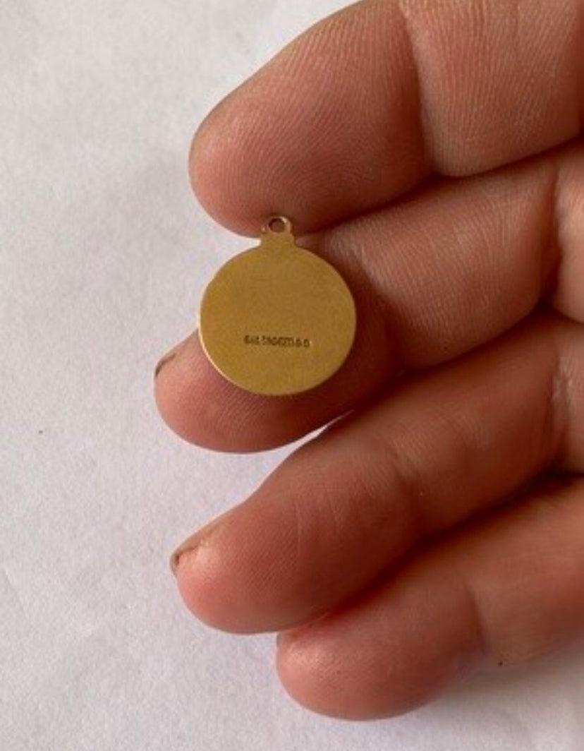 9ct 375 vintage gold St Christopher pendant charm circa 1964