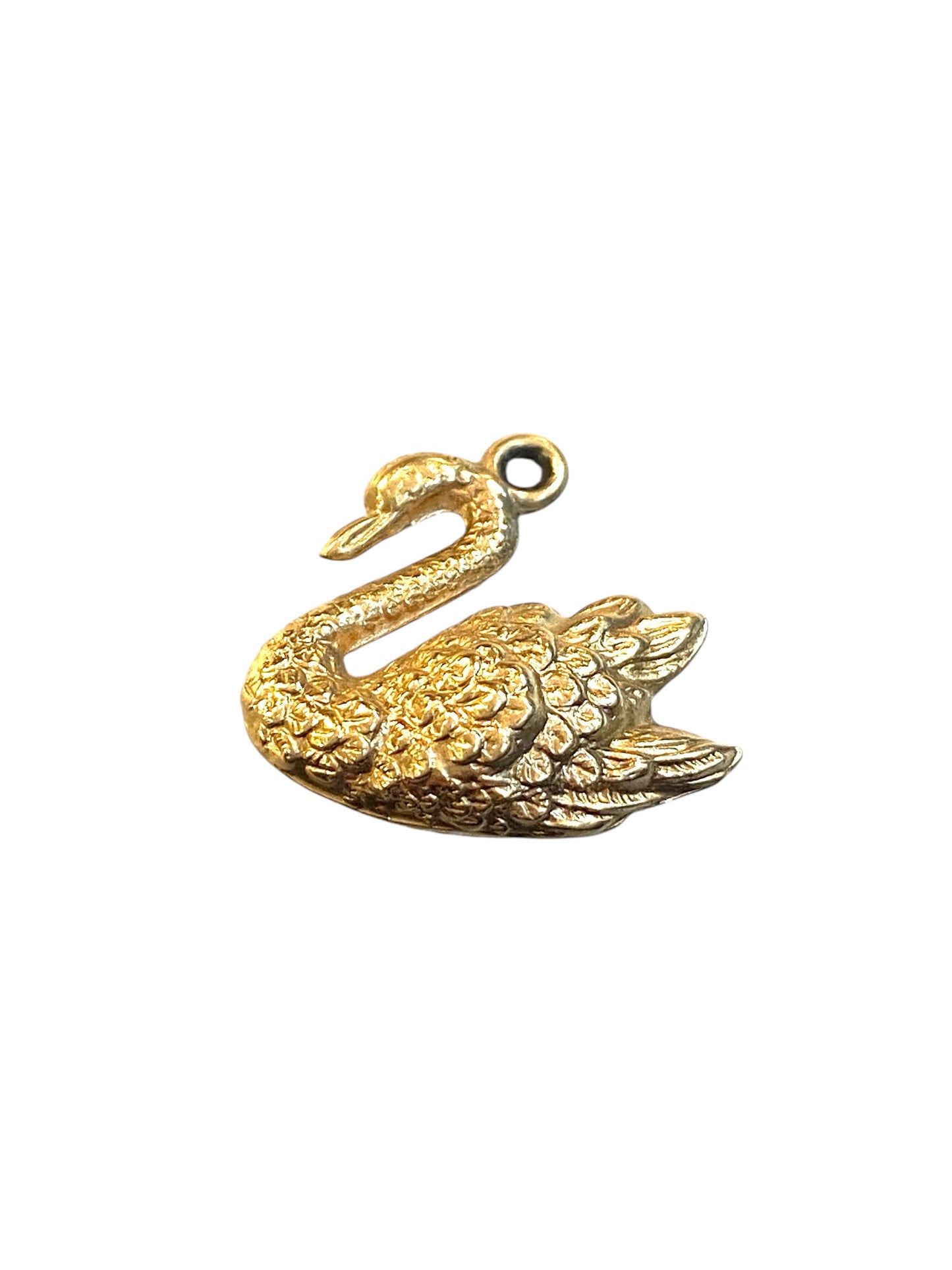 9ct vintage hollow swan charm by WHC