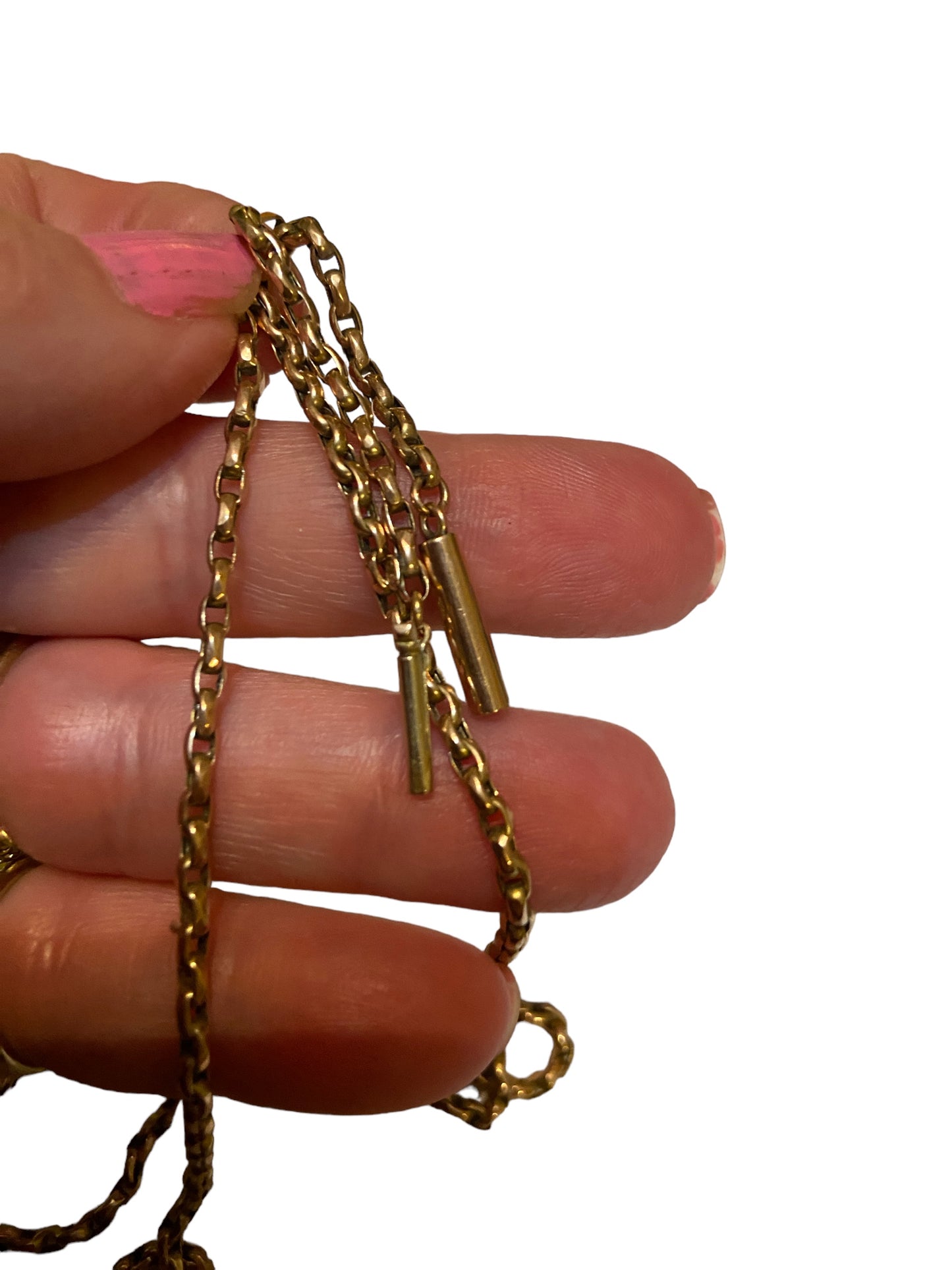 9ct antique rose gold chain / necklace 18 inches 46 cm 6.6g