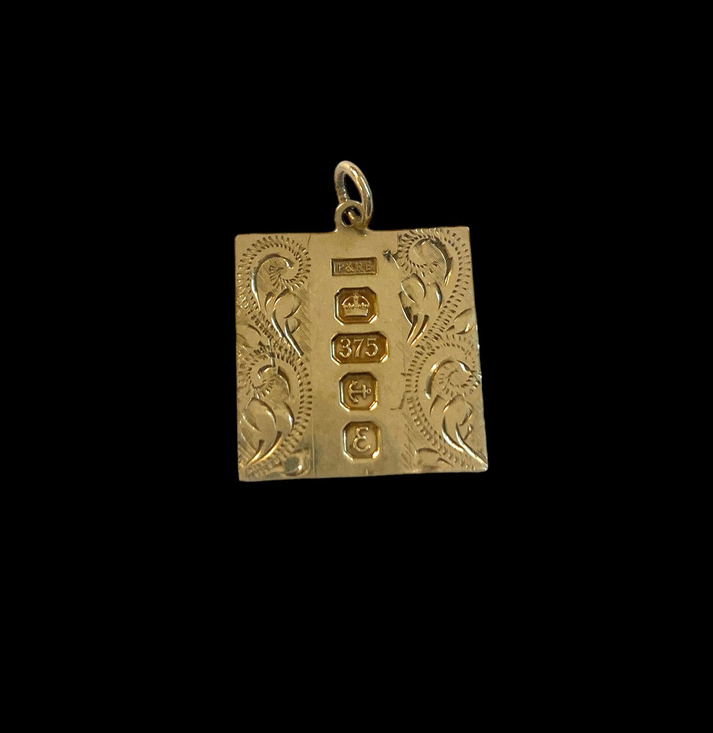 9ct vintage ingot charm / pendant by P@R Bushell circa 1979
