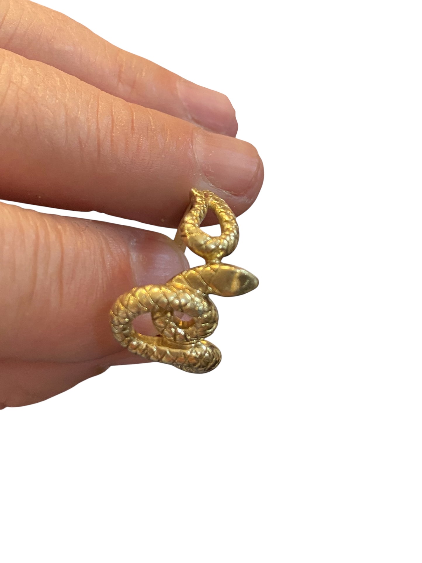 9ct preowned snake ring . size R