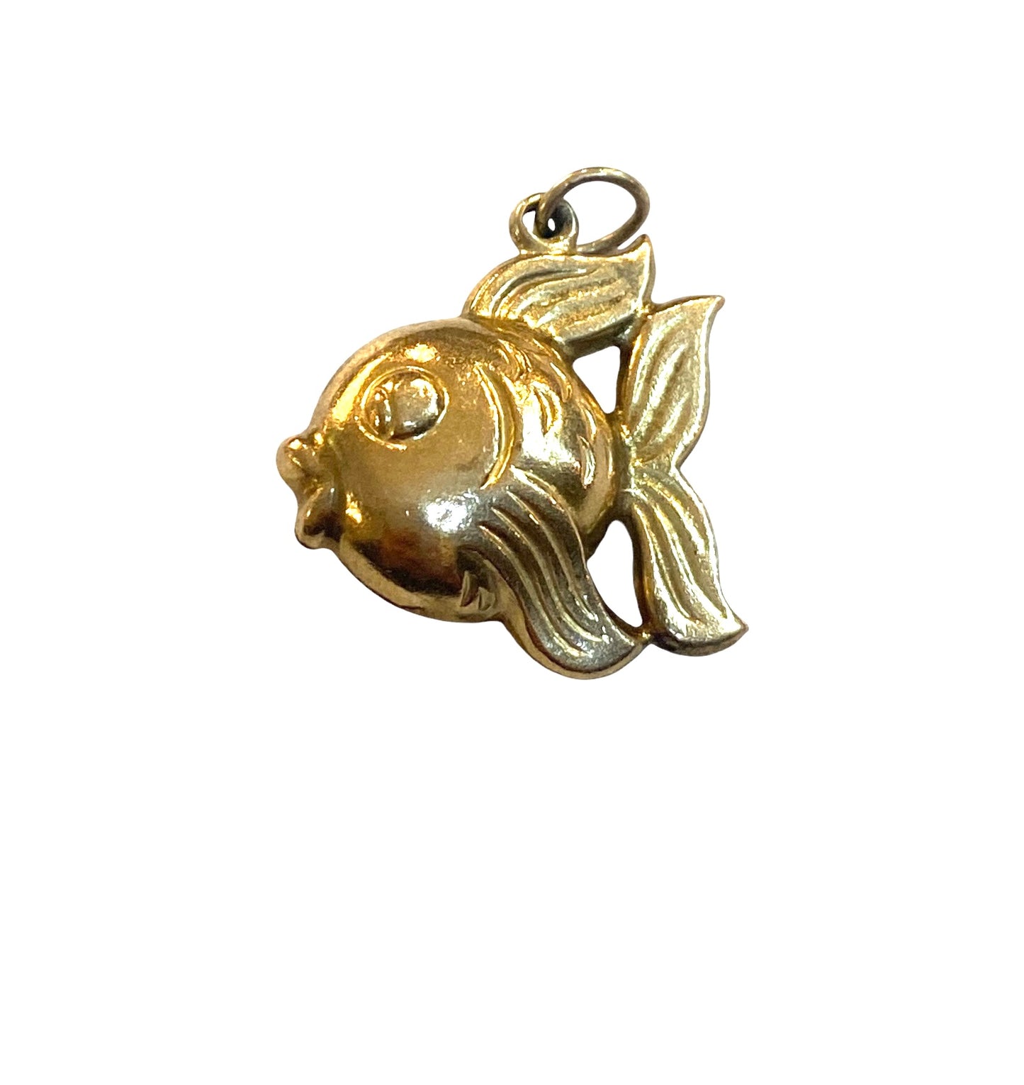 9ct vintage fish charm, circa 1973