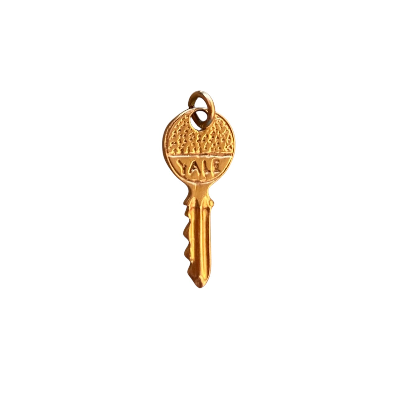 9ct vintage gold yale key charm circa 1963