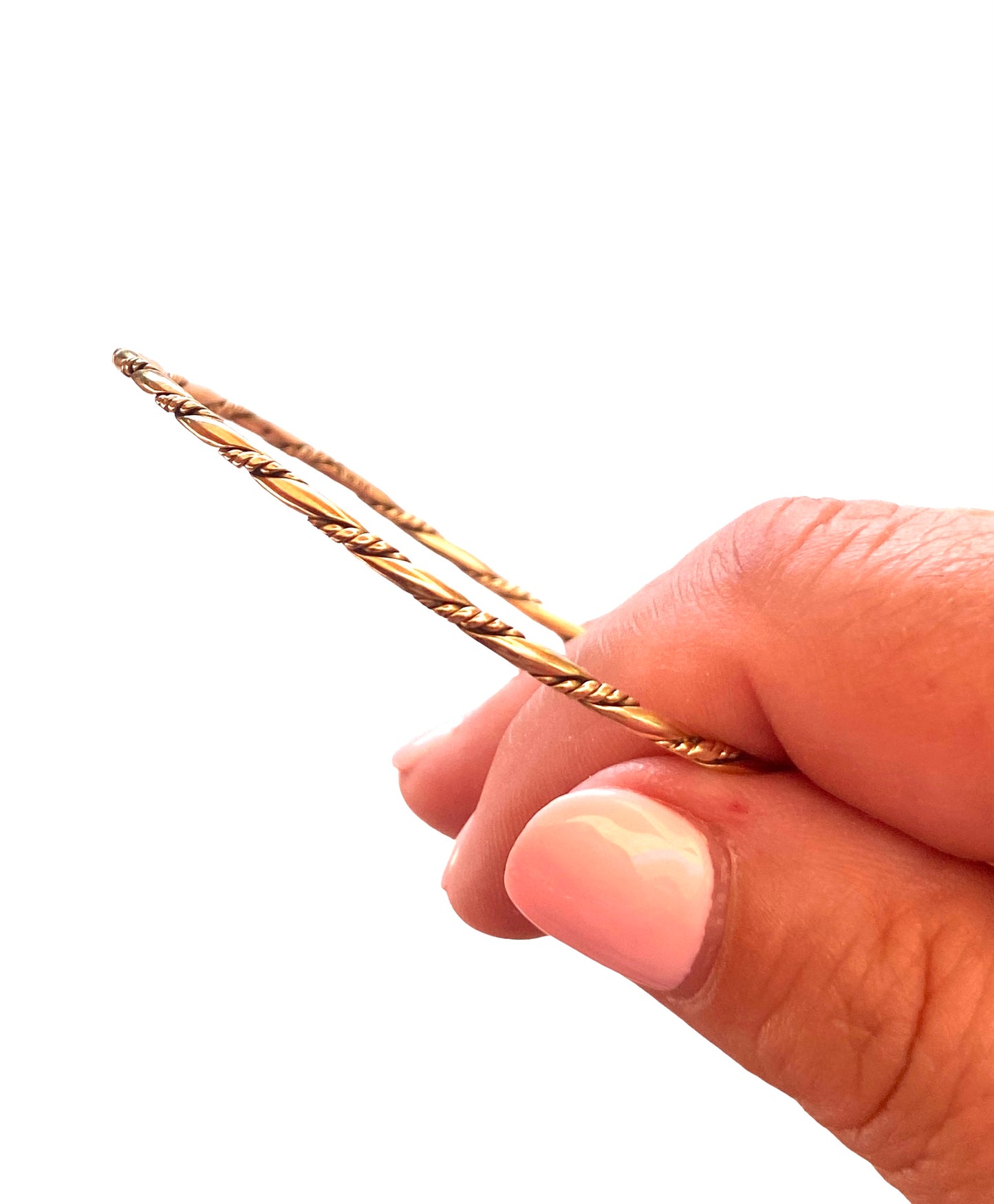 9ct vintage twist design bangle 65mm diameter 6.7g