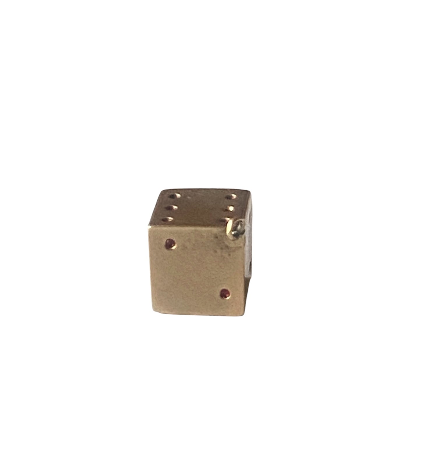 9ct vintage dice charm circa 1962. hollow