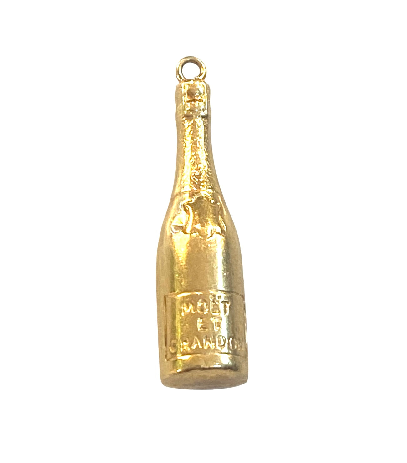 9ct vintage moet and Chandon charm circa 1967 maker WHC. HOLLOW