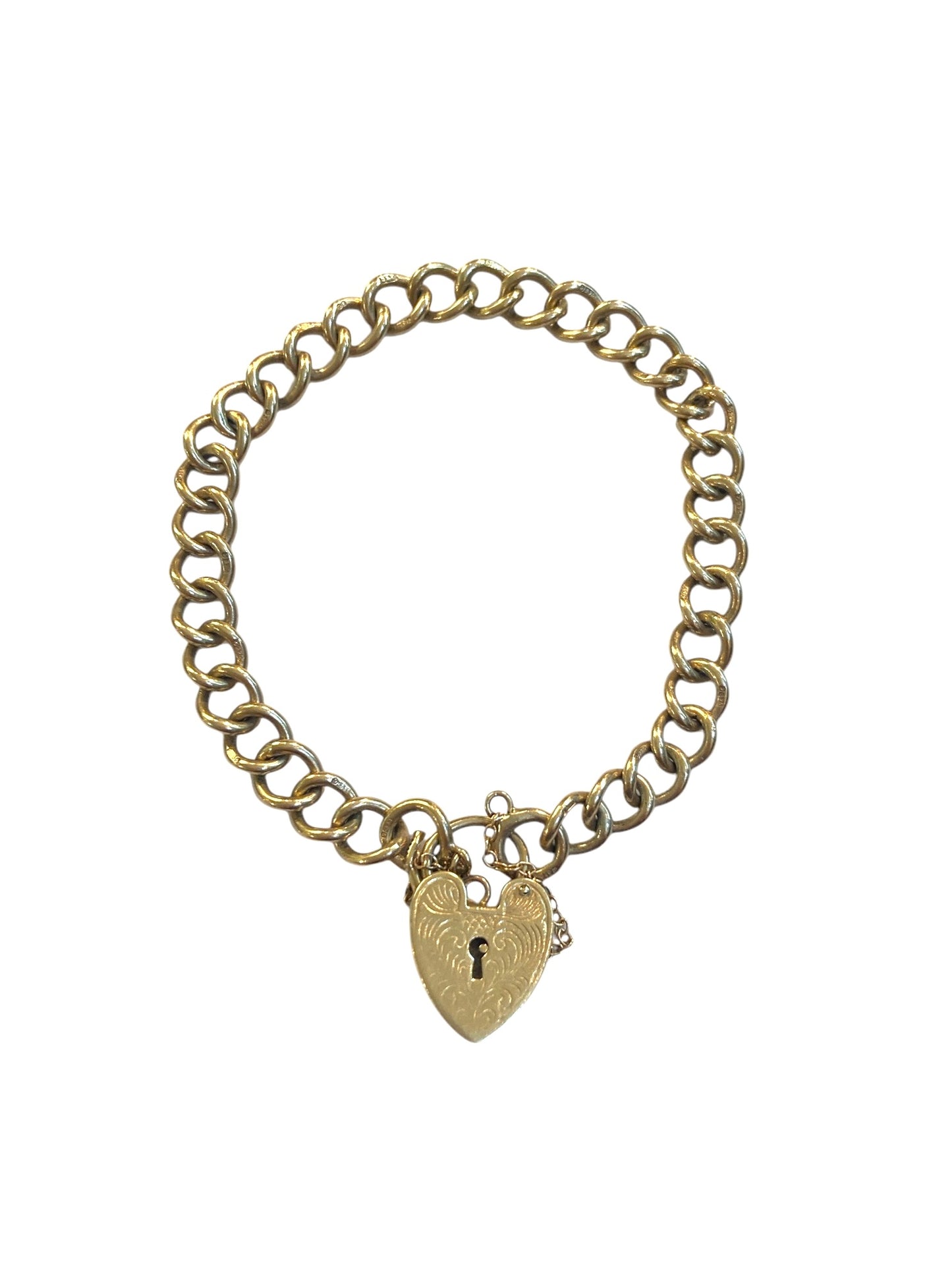 9ct vintage curb link bracelet circa 1968