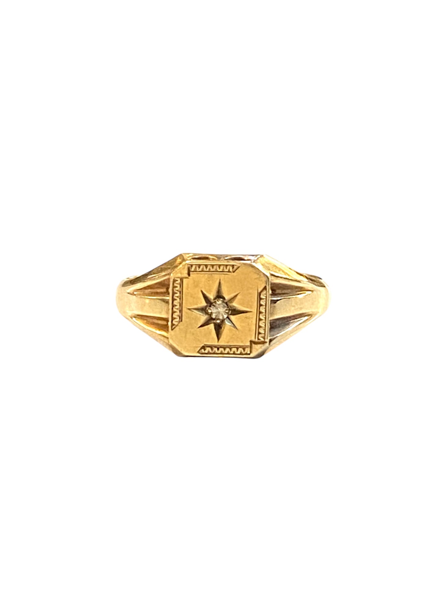 9ct vintage signet ring circa 1956 ring size V