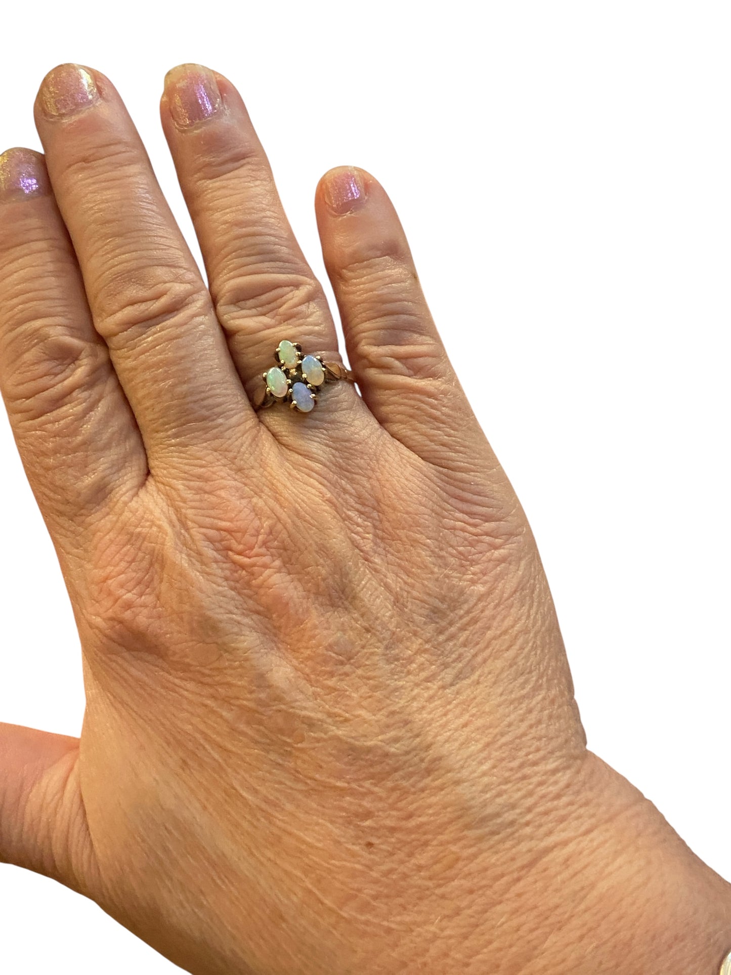 9ct vintage Opal ring, ring size P