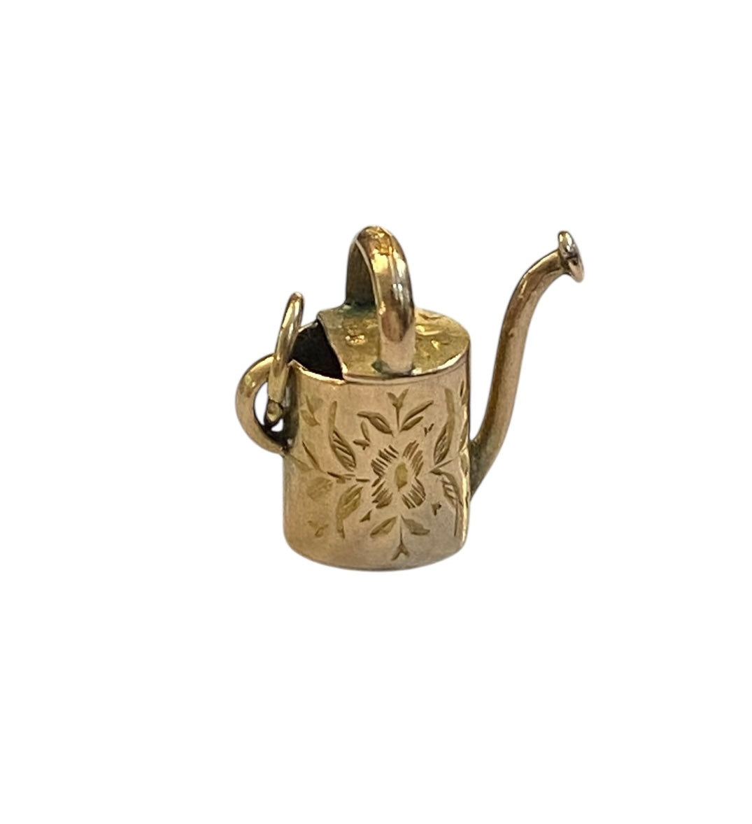 9ct antique watering can charm / pendant circa 1901 by CEW