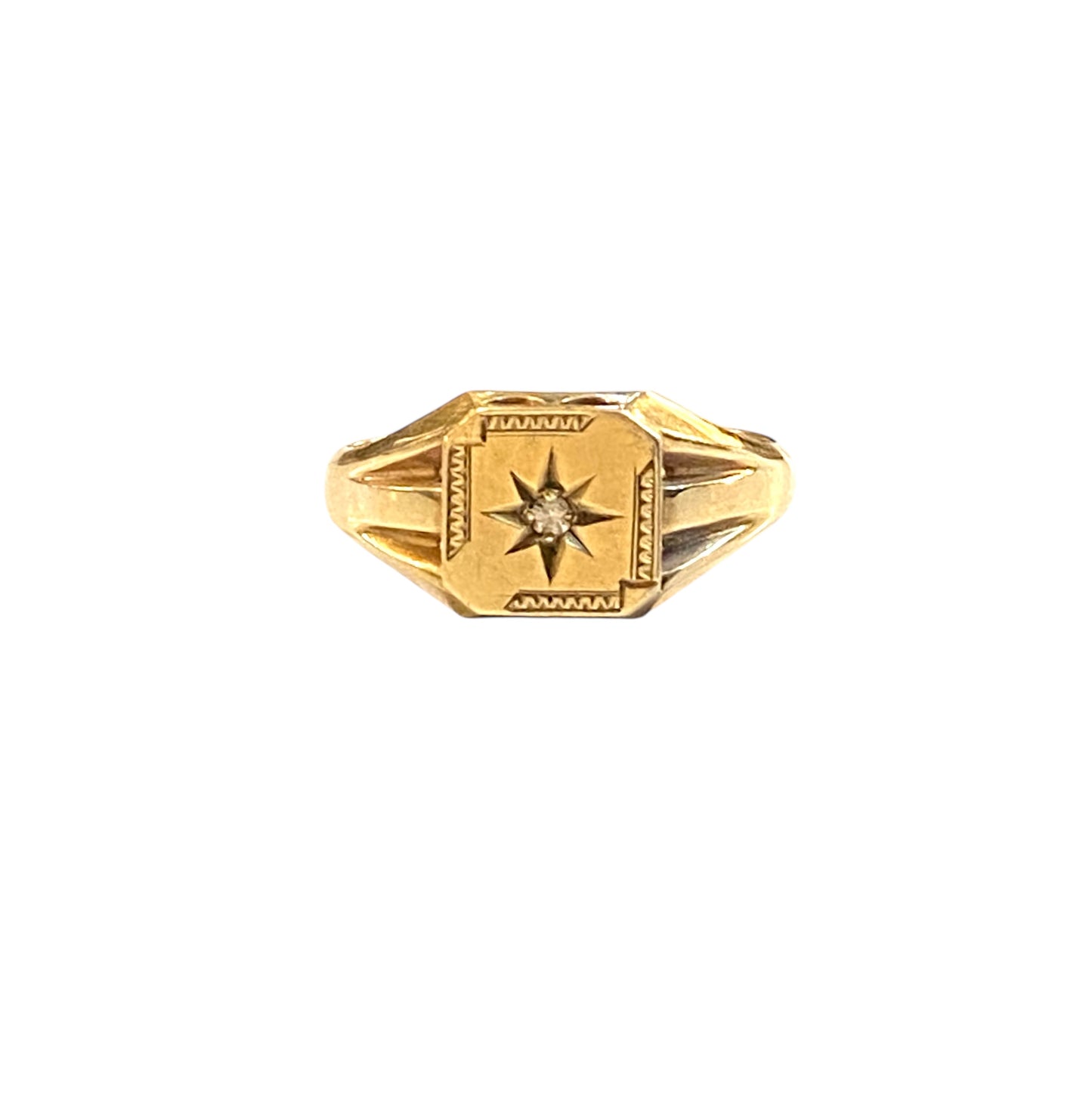 9ct vintage signet ring circa 1956 ring size V