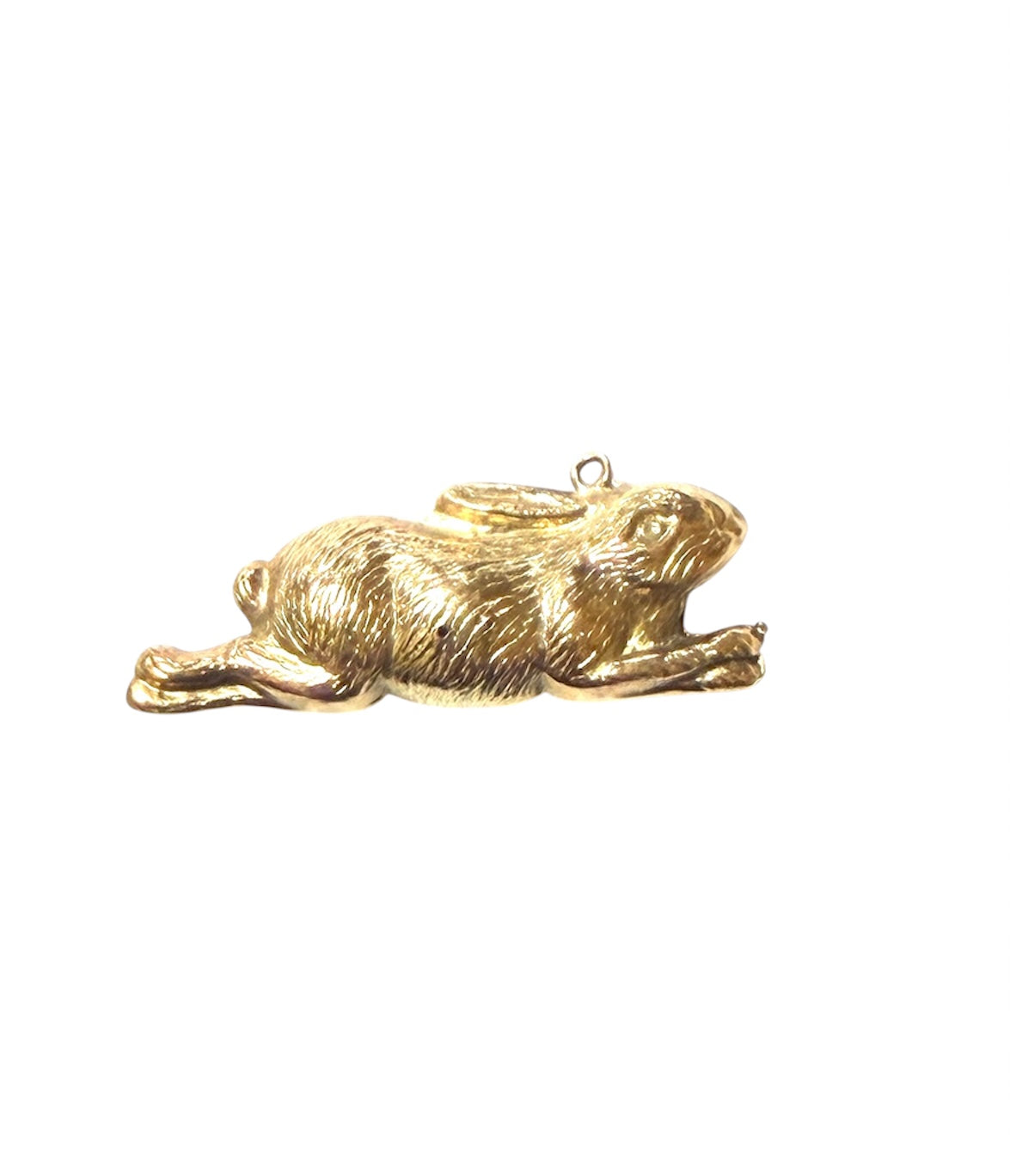9ct vintage rabbit charm, running rabbit circa 1969 by WHC 1.4g