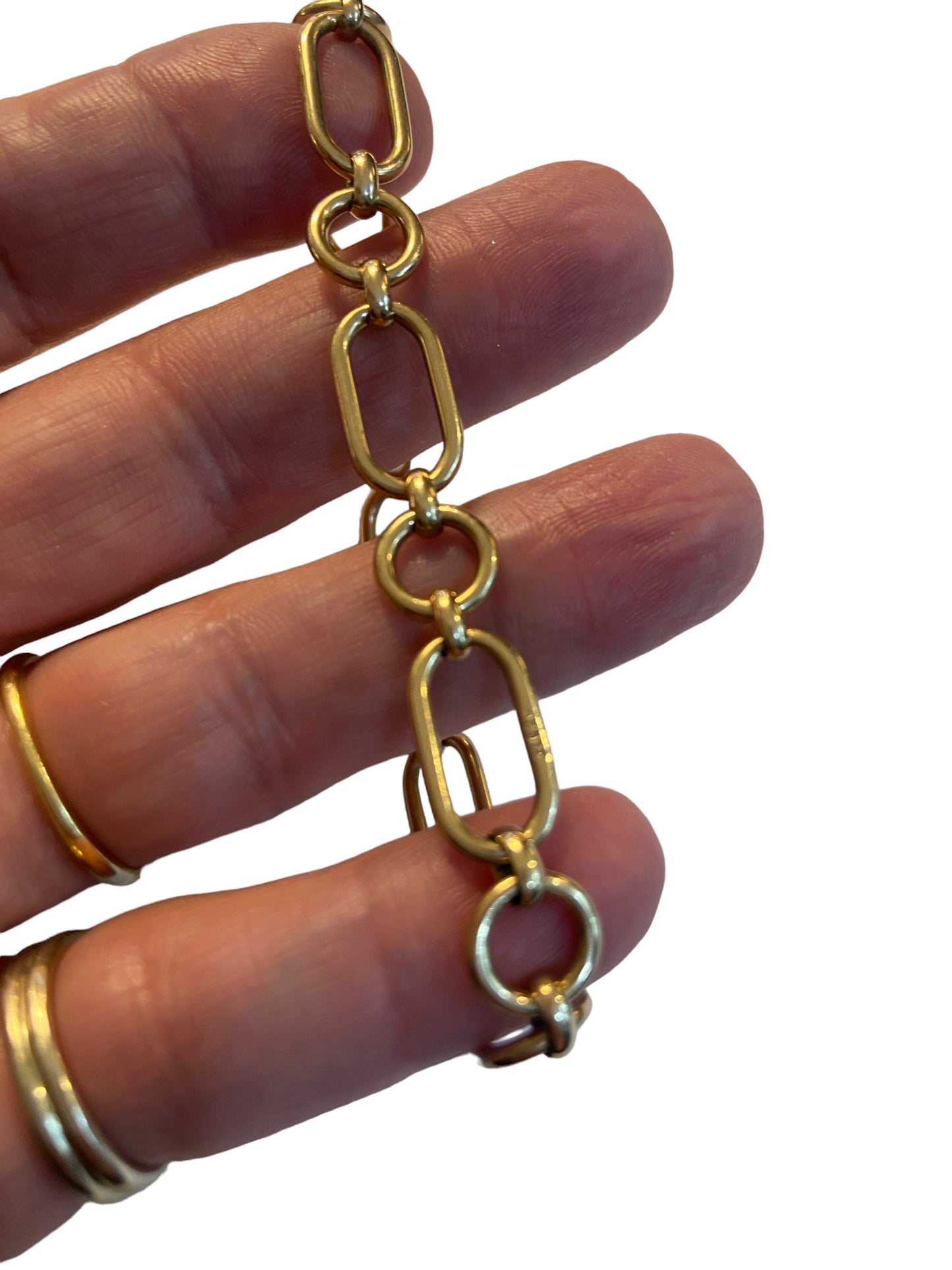 9ct vintage ornate bracelet .11.9g 20cm