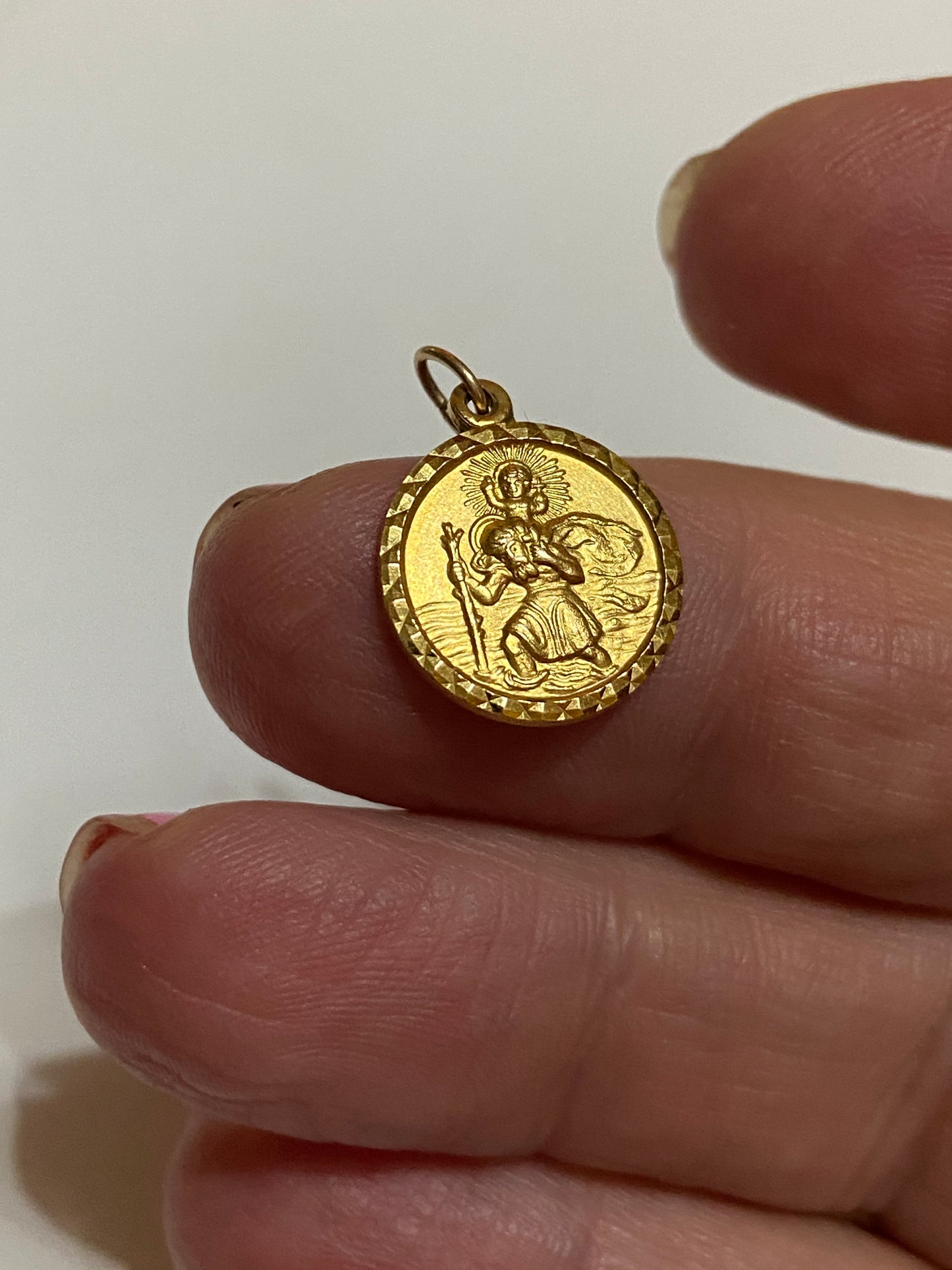 9CT VINTAGE ST CHRISTOPHER CHARM BY GEORG JENSEN CIRCA 1979