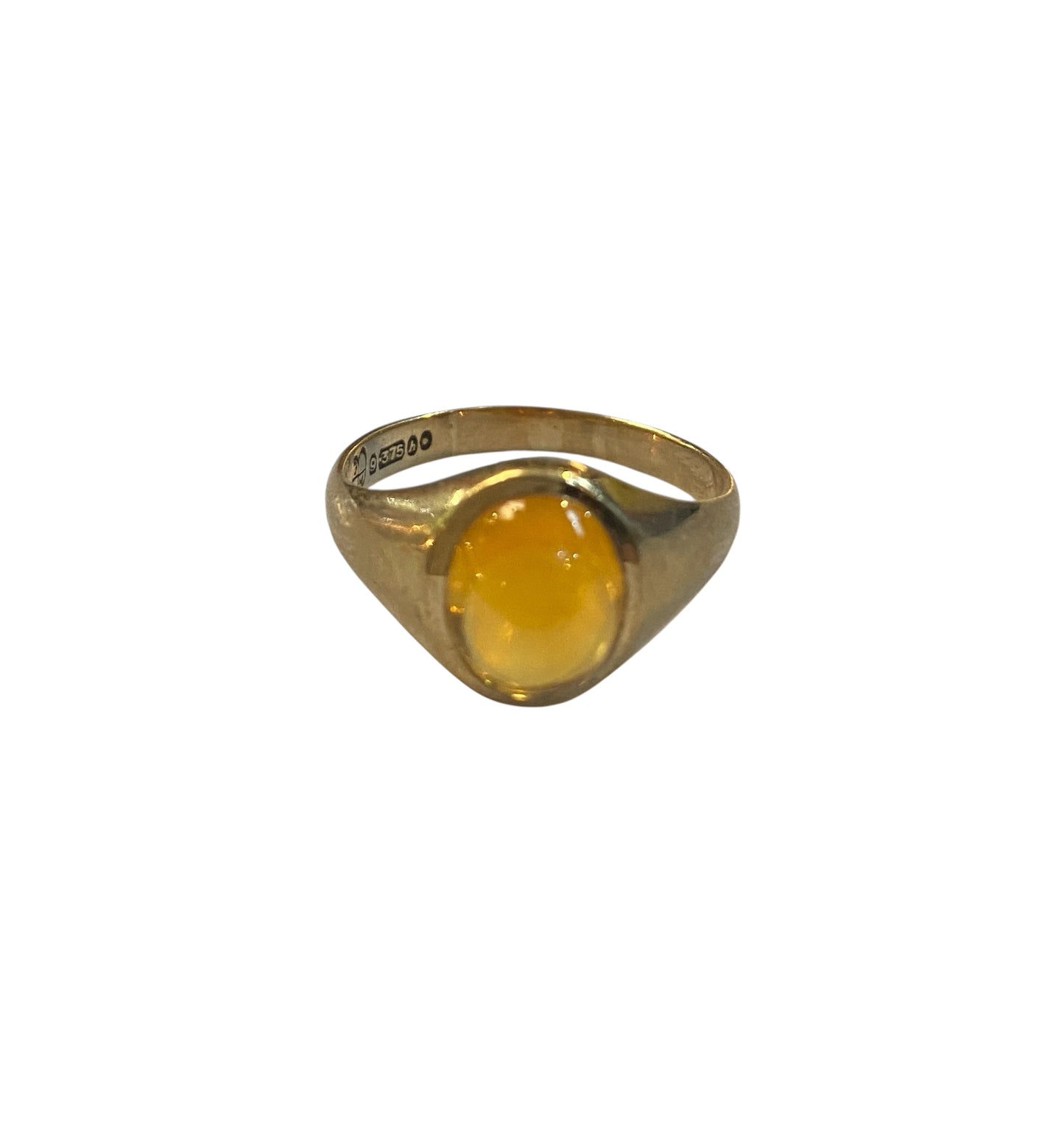 9ct vintage citrine ring circa 1963 ring size Q
