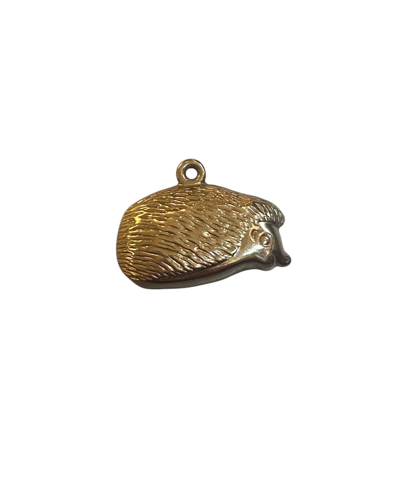9ct vintage hedgehog charm , small and hollow 0.5g