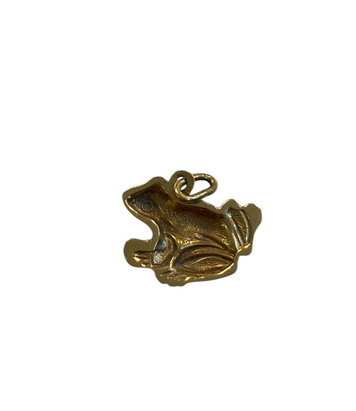 14ct 585 vintage enamel gold frog charm