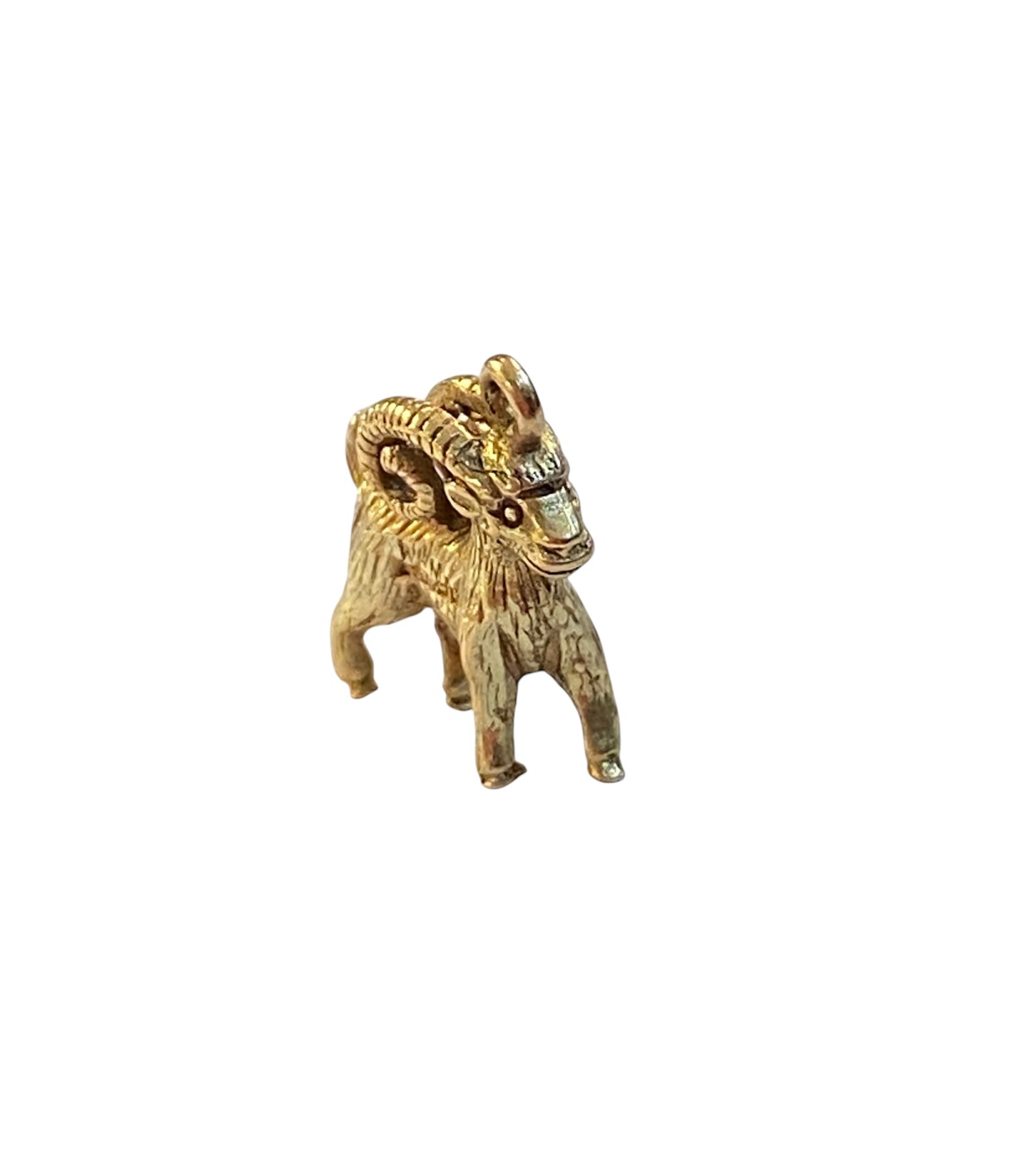 9ct vintage ram charm, Aries charm, circa 1959
